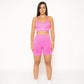 MIA FUCHSIA HIGH-WAISTED SHORTS