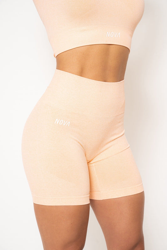 MIA ORANGE HIGH-WAISTED SHORTS