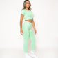 MIA GREEN HIGH-WAISTED LEGGINGS