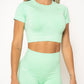 MIA GREEN CROP TOP