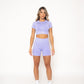 MIA PURPLE HIGH-WAISTED SHORTS